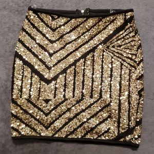 Sequined mini skirt